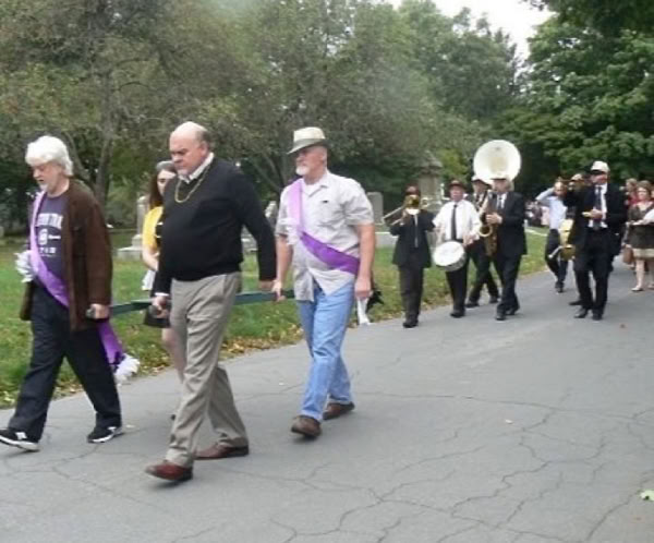 A musician elegantly playing a trumpet in a band, capturing the art of music performance.
